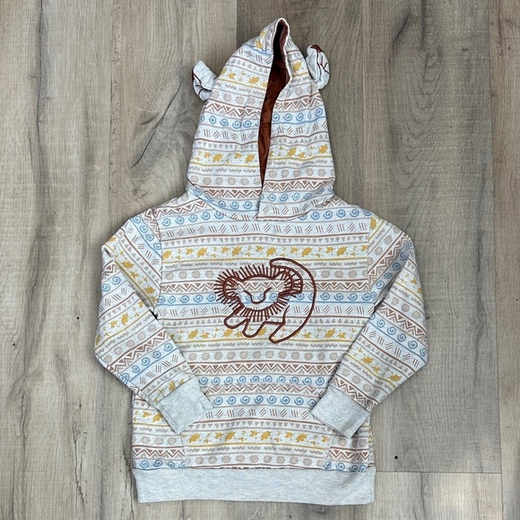 Boxlunch Other - Boxlunch Lion King Patterned Hoodie with Simba Embroidery size 5t